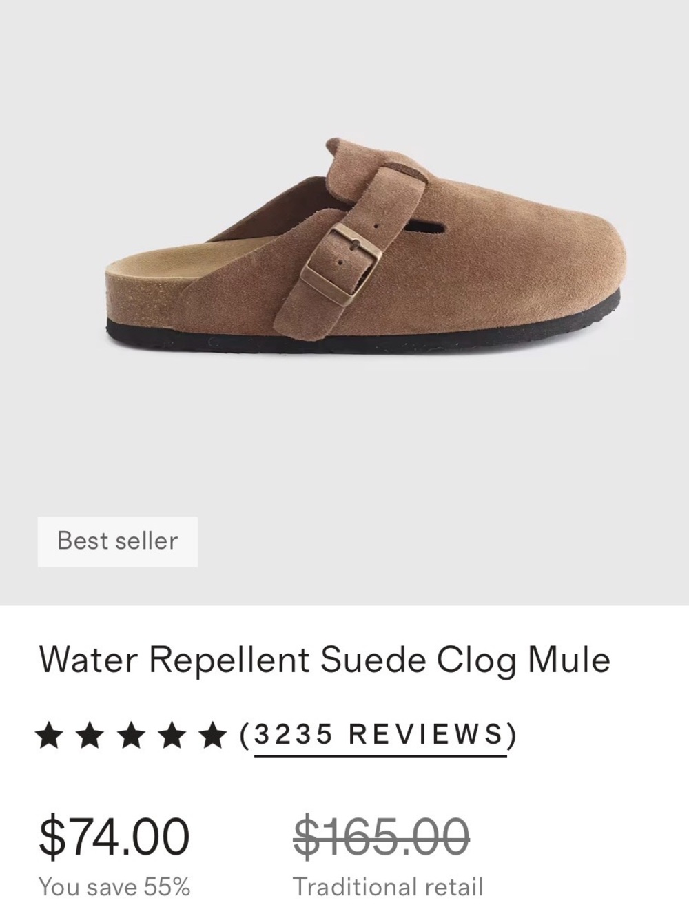 Quince Brown Suede Clog Mules - Picture 4 of 4